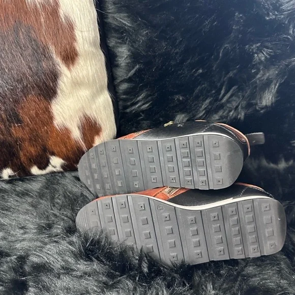 A.S.98 cognac leather tennis shoes - Picture 5 of 5